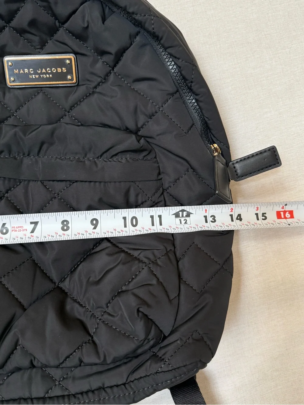 Marc Jacobs Black Quilted Nylon Mini Backpack Gold Hardware NWOT